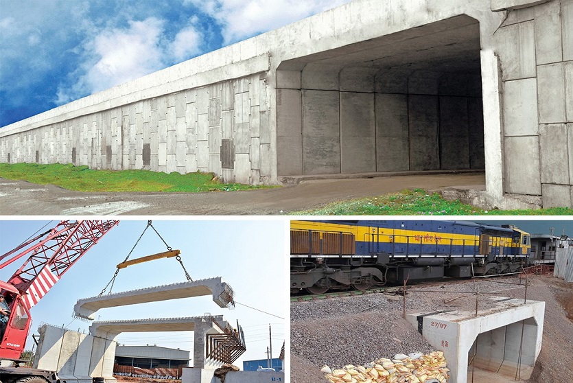precast concrete box culverts, underpasses and bridges pictured in location
