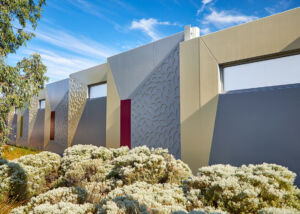 Geoquest Australia noise wall barriers with architectural finish at Claisebrook Rail Depot in East Perth, Western Australia