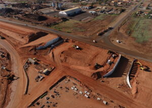 Picture of red earth development: Pilbara Ports is progressing the development of a new multi-user facility and logistics hub at Lumsden Point in the Port of Port Hedland. The Lumsden Point development will facilitate the export of battery metals such as lithium and copper concentrates, the import of renewable energy infrastructure including wind turbines and blades, as well as support the growth of direct shipping services to the Pilbara.