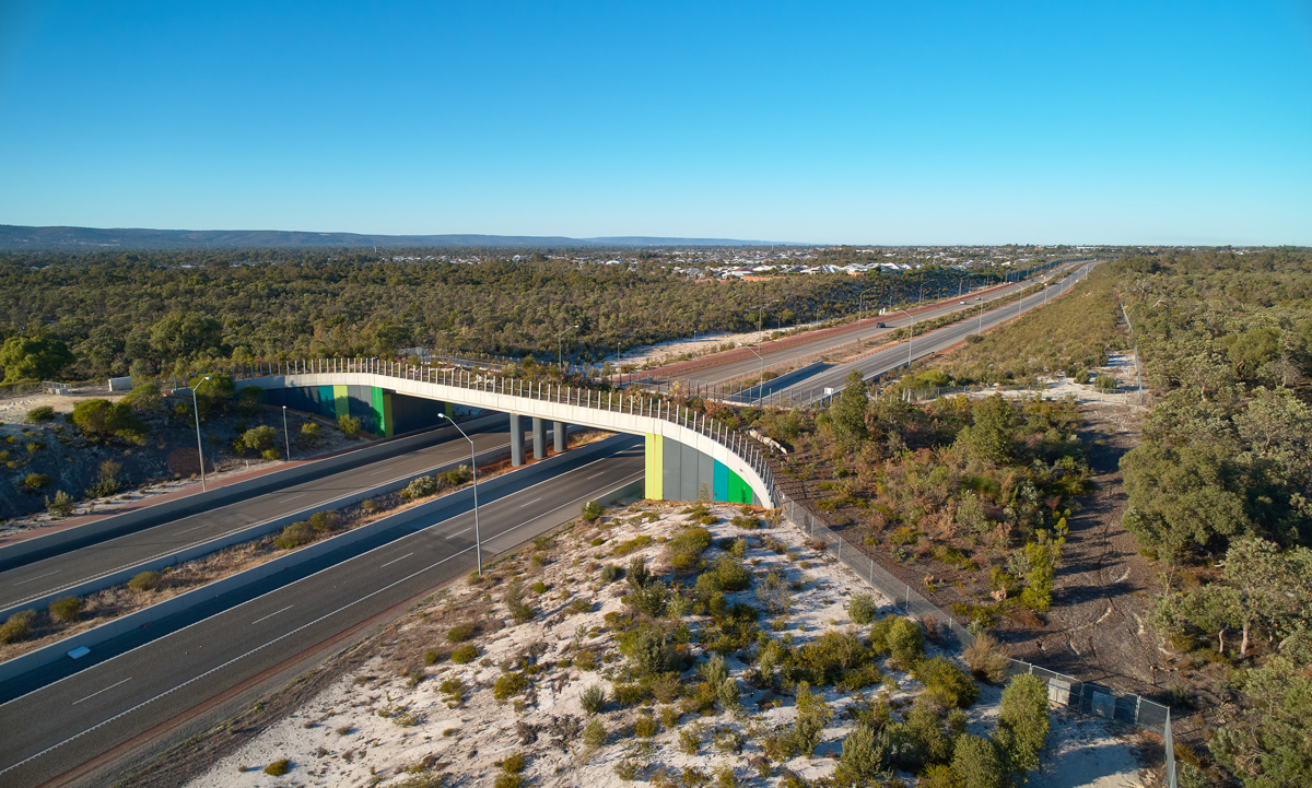 A reinforced earth wall (MSE wall) at the Sydney Gateway project, New South Wales, which has pre cast concrete facing panels with decorative elements engraved.