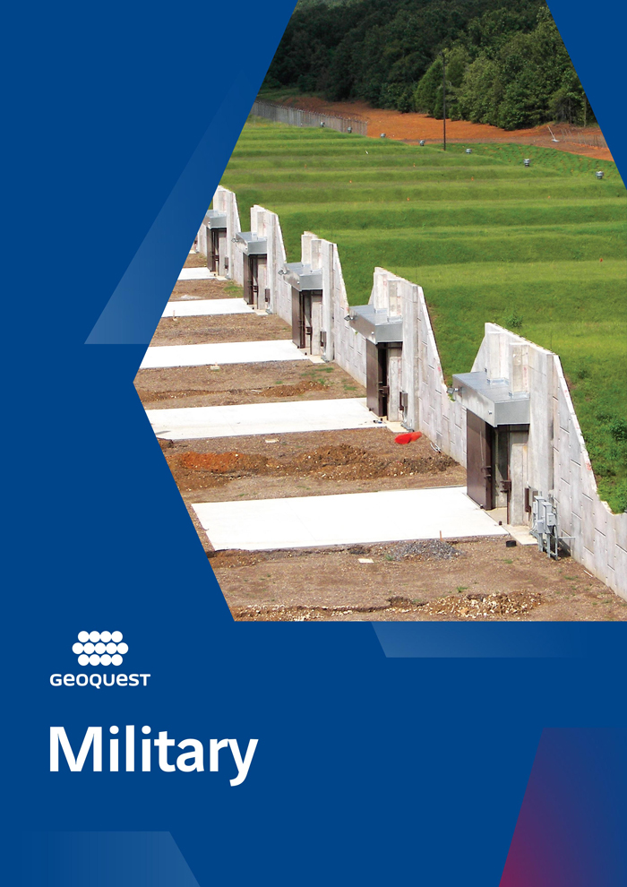 Geoquest Military sector solutions brochure cover