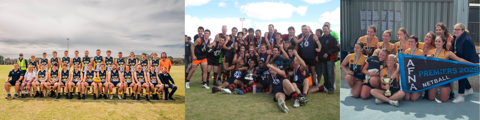 Regional Australia sports clubs sponsored by Geoquest Australia in Albury, Northam and York.