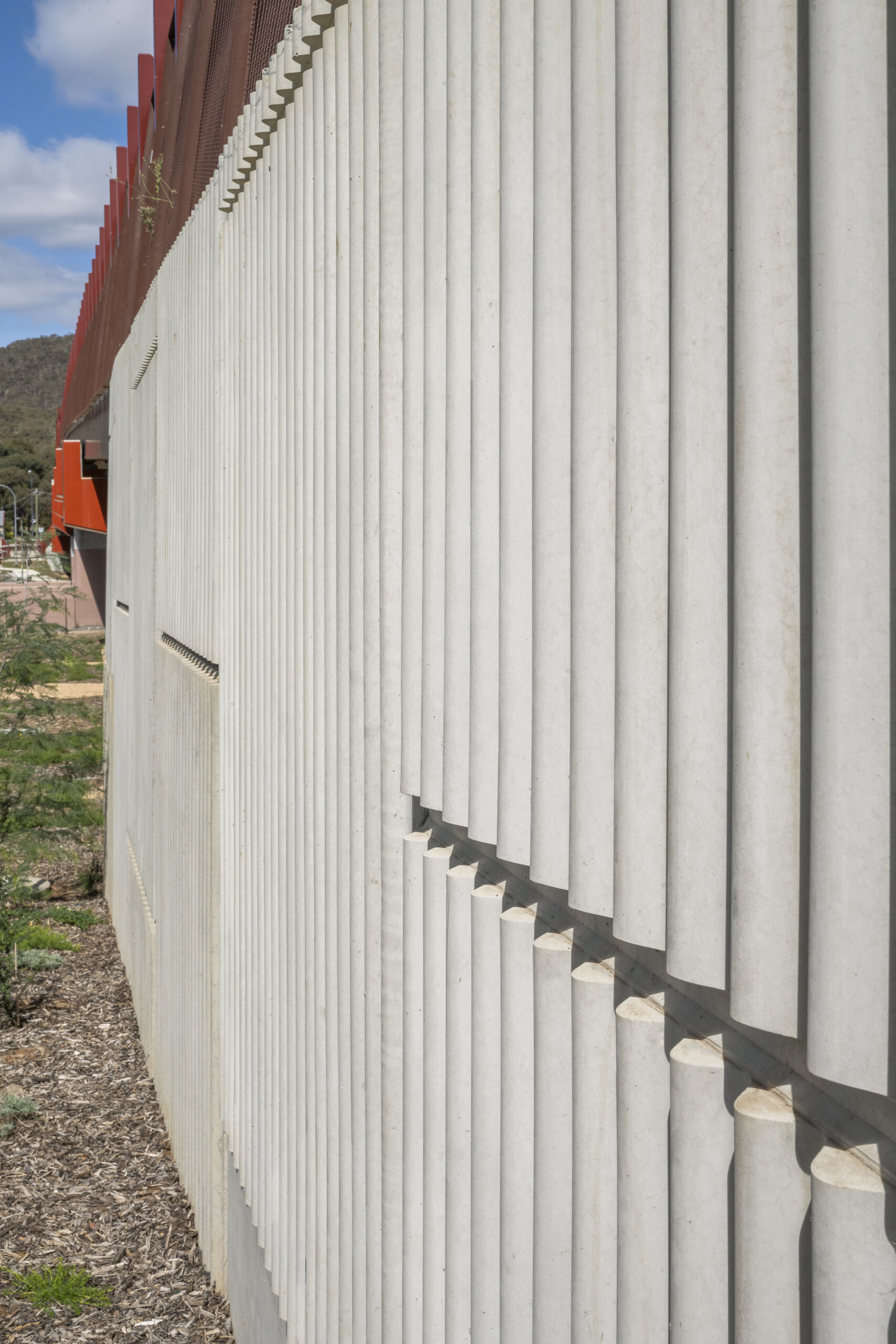 Inland Rail T2A MSE walls with precast concrete facing panels in Victoria.